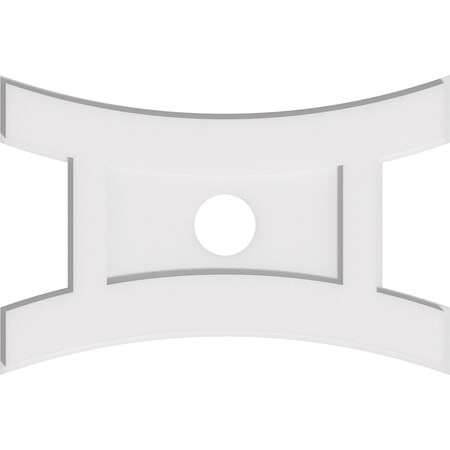 Ekena Millwork Haven Architectural Grade PVC Ceiling Medallion, 22"W x 14 5/8"H x 3"ID x 4 3/4"C x 1"P, One-Piece CMP22X14HN-03000